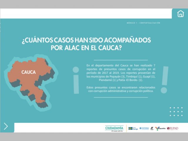 Conoce algunos datos de corrupción en Colombia (Cauca)