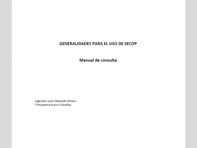 Manual de generalidades en uso de SECOP