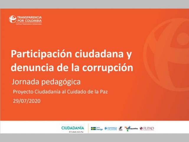 Participación ciudadana y denuncia de la corrupción