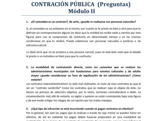 Preguntas Foro Gestión Pública