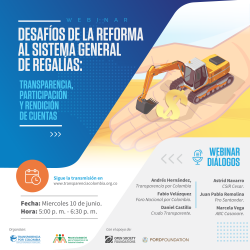 Webinar Desafíos de la reforma al Sistema General de Regalías